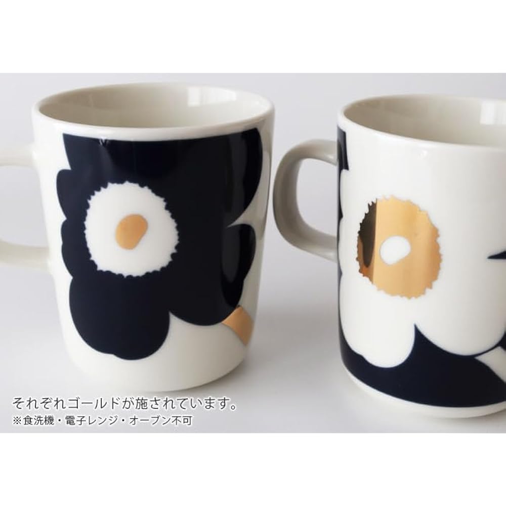 [marimekko] Juhla Unikko Mug Set Ladies 52_1_52239472928 F Dark Blue x Gold