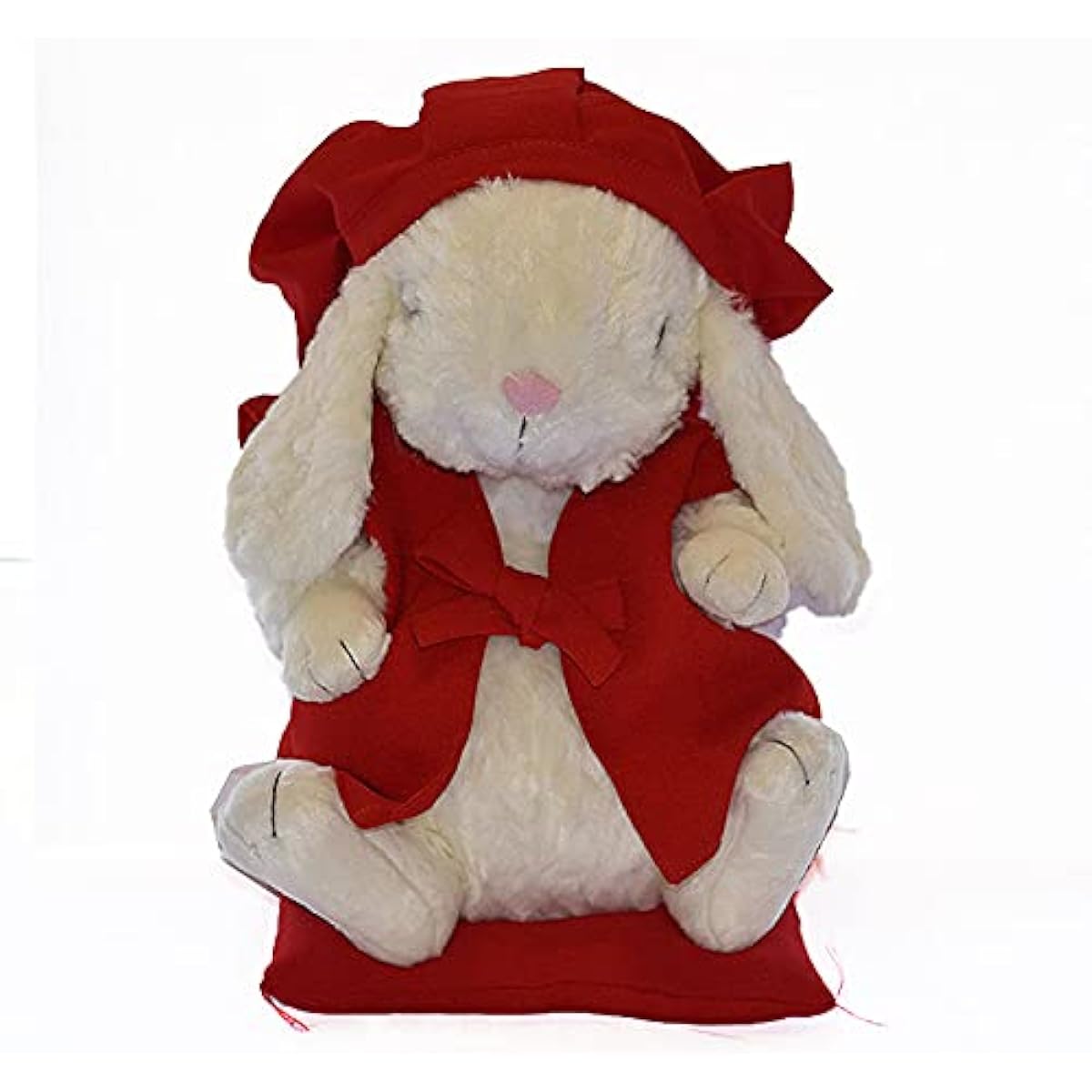 [Plushie set] White rabbit, size S, for a 60th birthday celebration! Red kimono and hat *kanreki-usagi-dollset-s