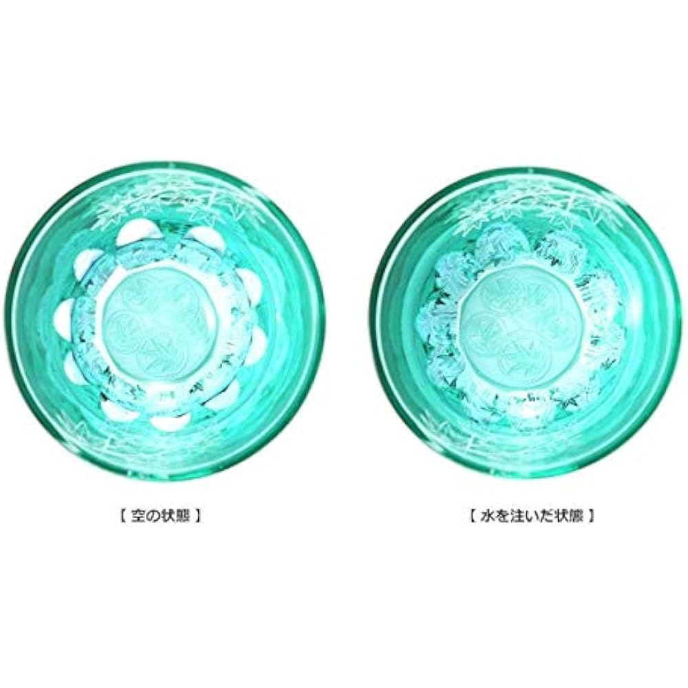 [GLASS-LAB] Glass Lab "Kaede" A mysterious glass whose pattern expands when you add alcohol [In a wooden box] Edo Kiriko, Sand Kiriko, Covered Glass, Guiguri, Gift, Made in Japan GL_104