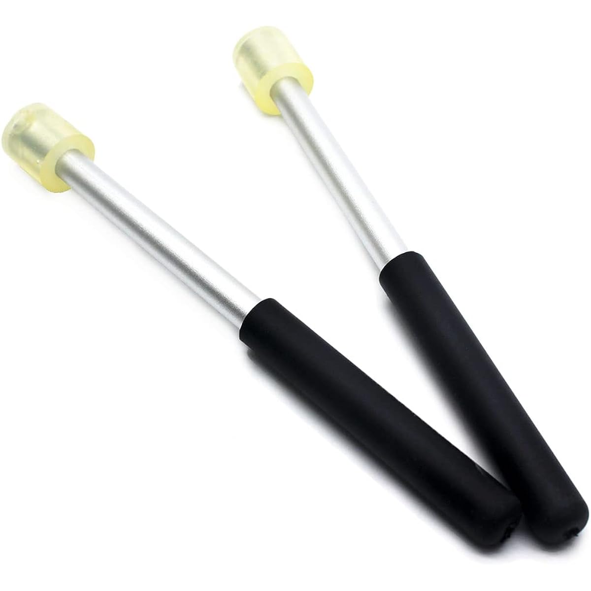 TUOREN 7.5 Inch Rubber Head Percussion Mallet Stick for Tenor Steel Pan Steel Tongue Drum Aluminum Handle
