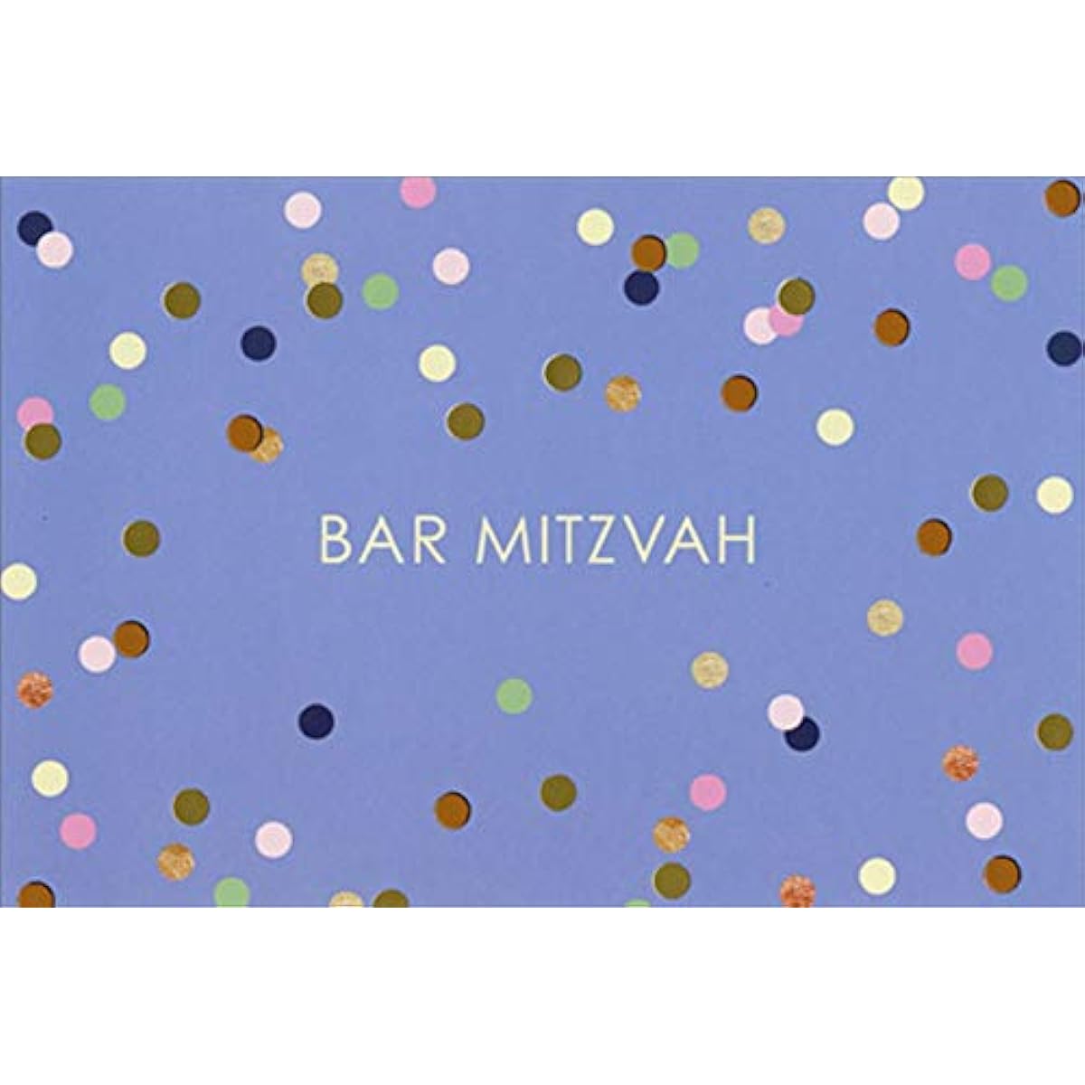 Blue Bar Mitzvah Congratulations Card with Pictura Circle Confetti