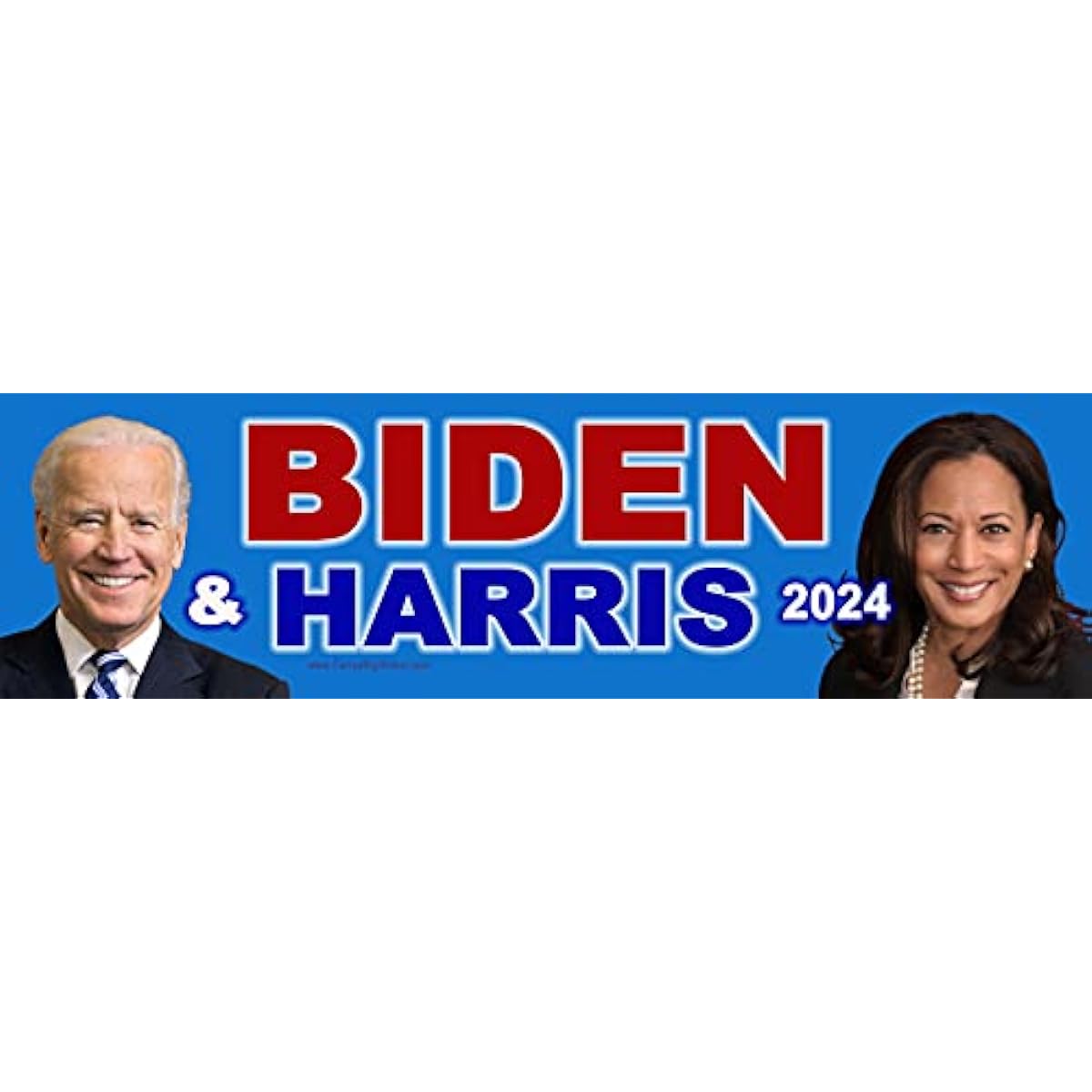 Biden and Harris 2024 Blue Bumper Sticker Magnetic Bumper Sticker