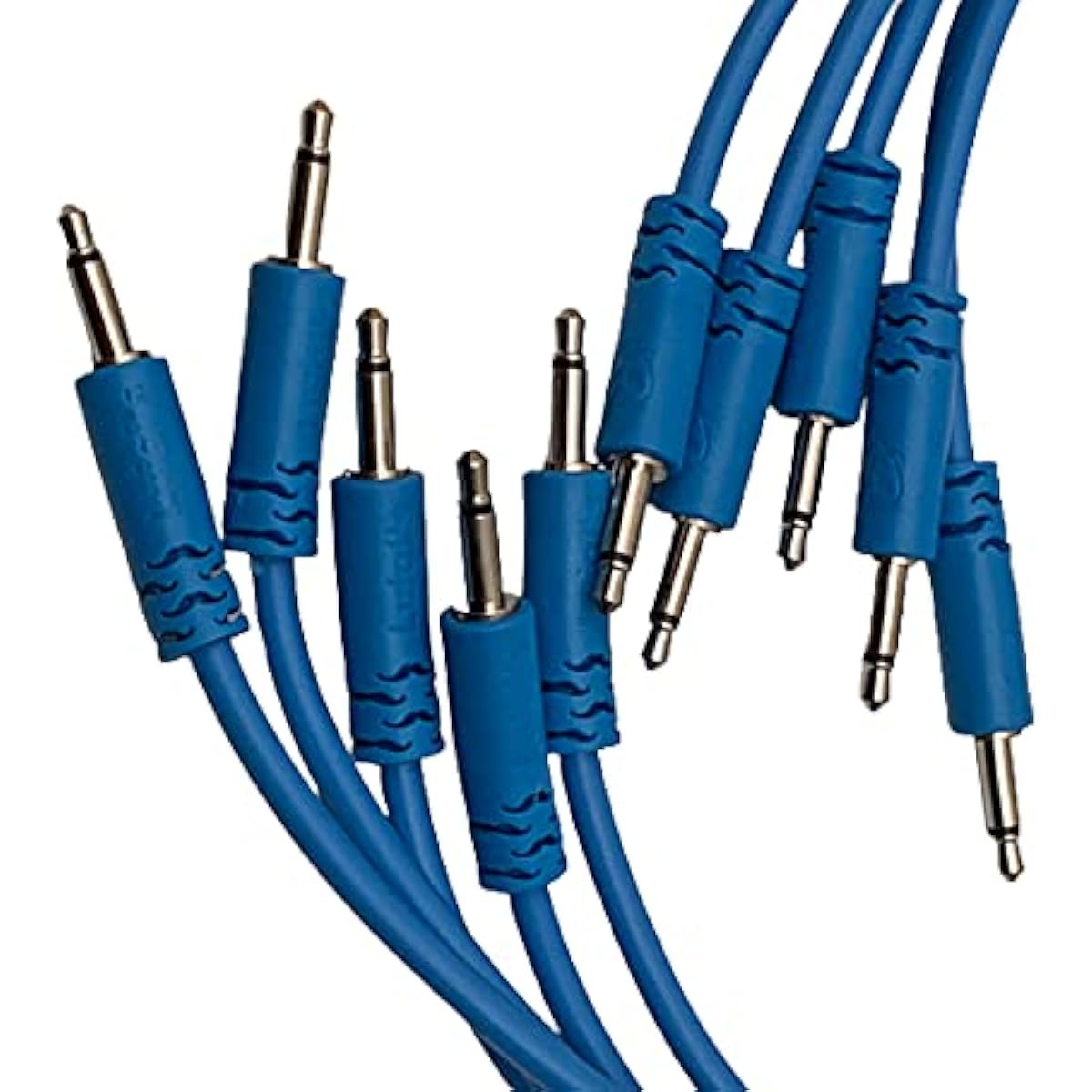 Luigis Modular Supply Spaghetti Urarack Patch Cables - Pack of 5 Blue Cables 18 (45cm)