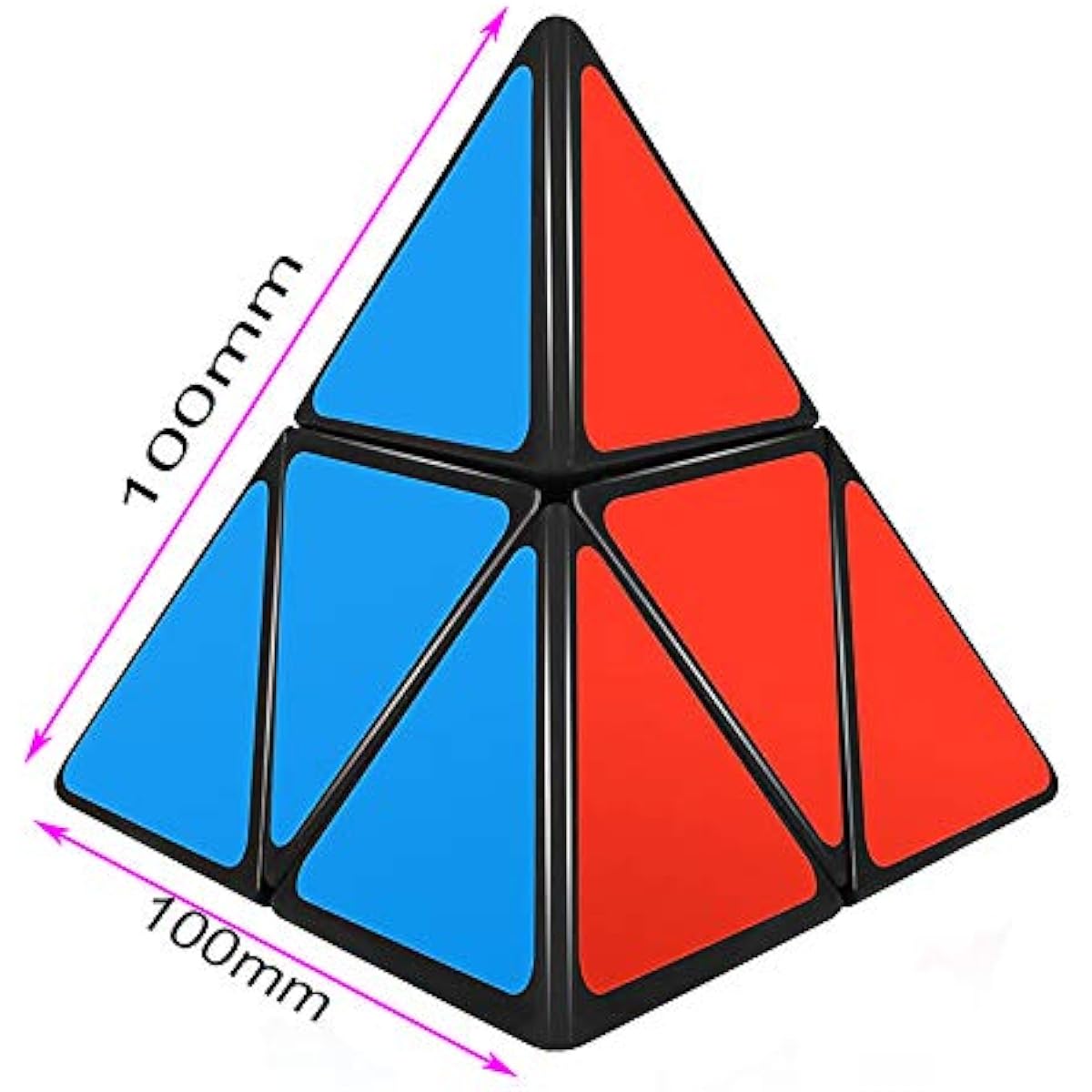 Willking Pyraminx 2x2 Speed Cube Pyraminx 2x2x2 Magic Puzzle Cube Toy Black
