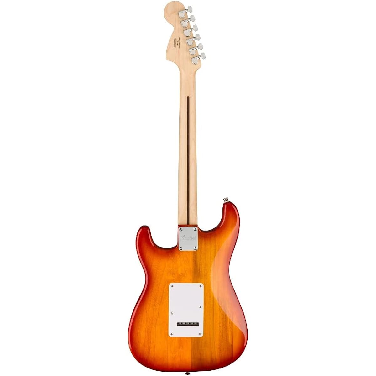Squier by Fender Electric Guitar Affinity Series™ Stratocaster® FMT HSS, Maple Fingerboard, White Pickguard, Sienna Sunburst with Soft Case