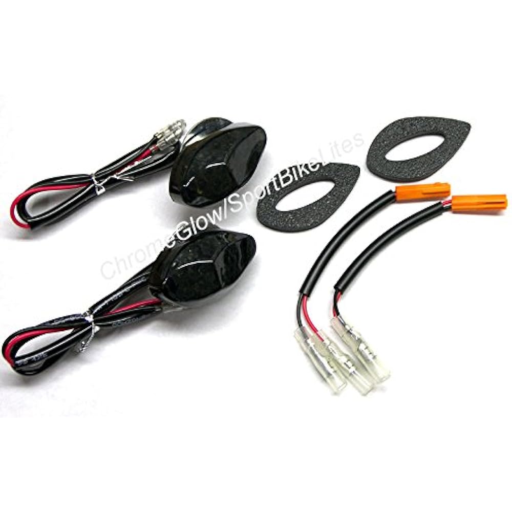 Honda Grom MSX125 Flush Mount Front LED Turn Signal Kit No Flasher Relay GROM-TURNSIGNALS3-S