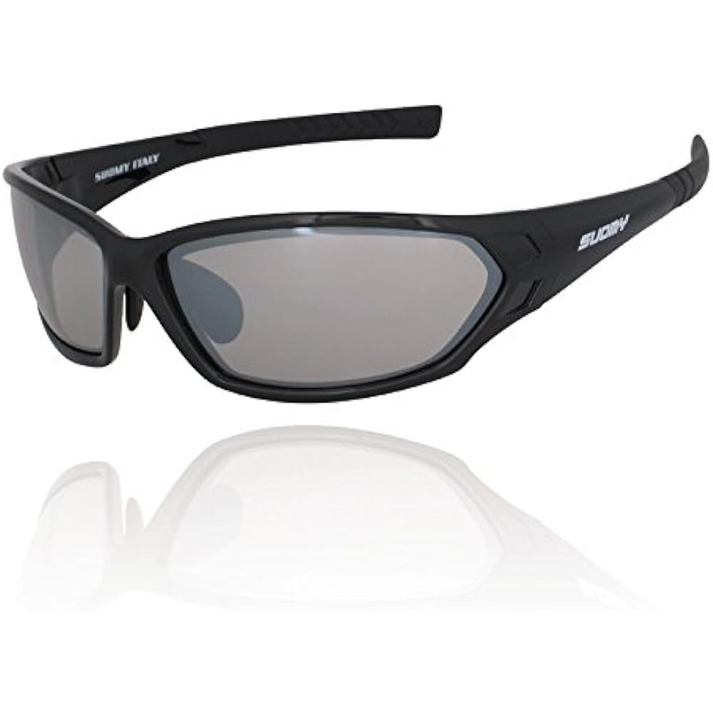 Suomi Sunglasses Black/Clear Silver Mirror SU-007