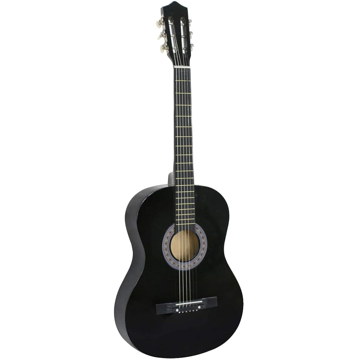 Smartxchoices 38" Kids Acoustic Guitar Bundle Kit for Beginner Music Lovers, 6 String Folk Guitar with Gig Bag, Extra Set of Steel Strings, Strap, Pitch Pipe and Pick