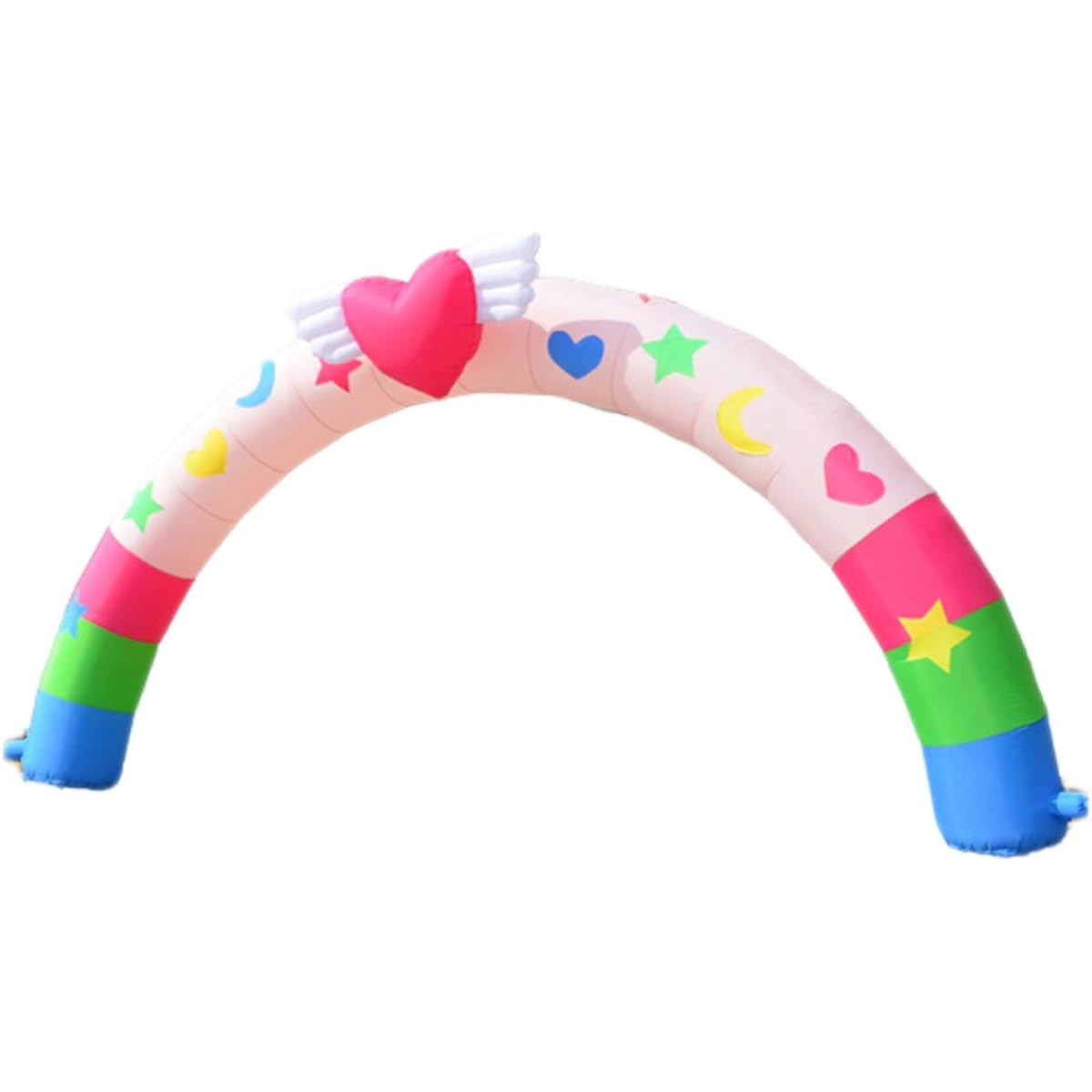 JIAWANSHUN Air Blow Arch, Inflatable Arch, Balloon Arch, Air Arch, Foldable, Adjustable Size, Inflatable Decoration, Inflatable, Event, Party, Wedding, New Year's Party, Marathon, Christmas, Cultural Festival, School Festival (Heart Shape, 8m)