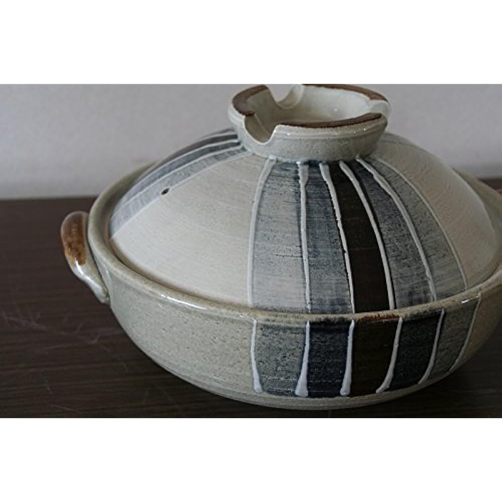 [Domestic and overseas delivery available] Banko ware earthenware pot Ichichin horsetail, No. 10, for 5 or more people, suitable for open fire MT2117