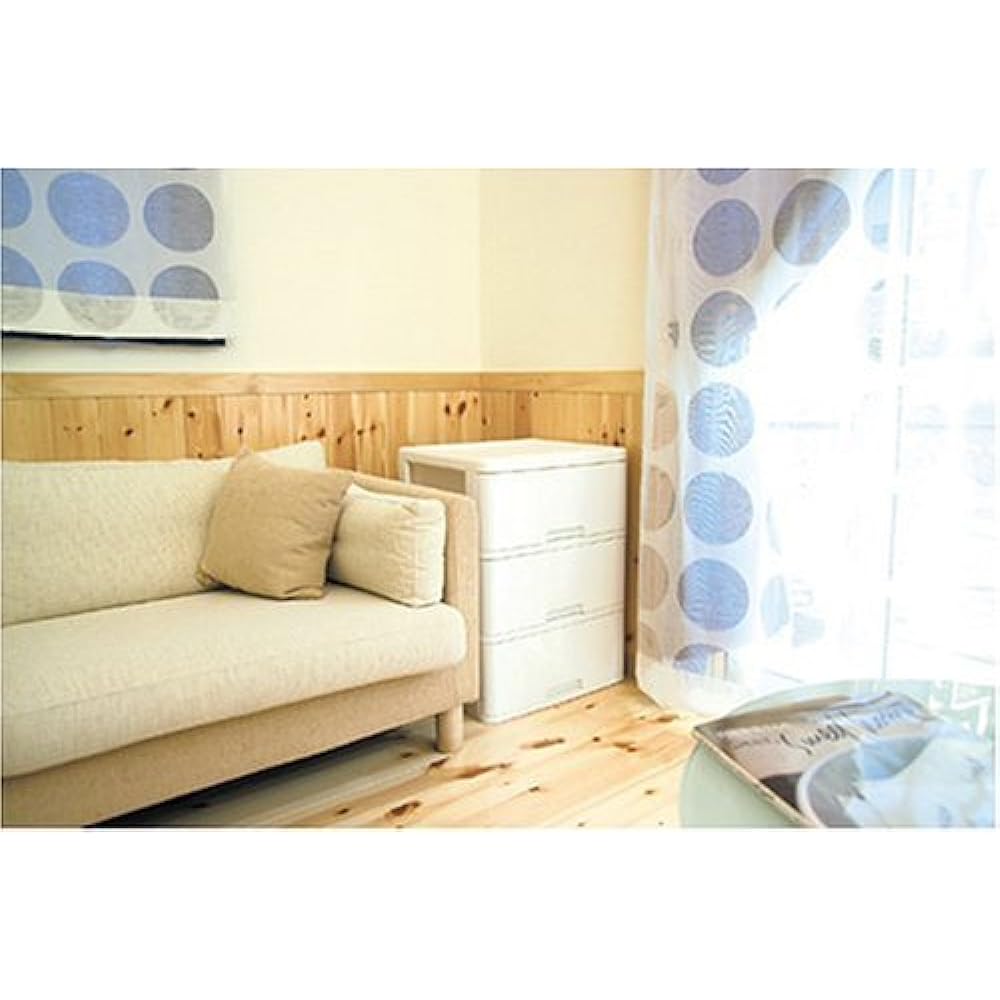 Sanko Plastic 3 Tier Clothes Storage Bante Wide Width 50 x Depth 44.1 x Height 69.3cm White