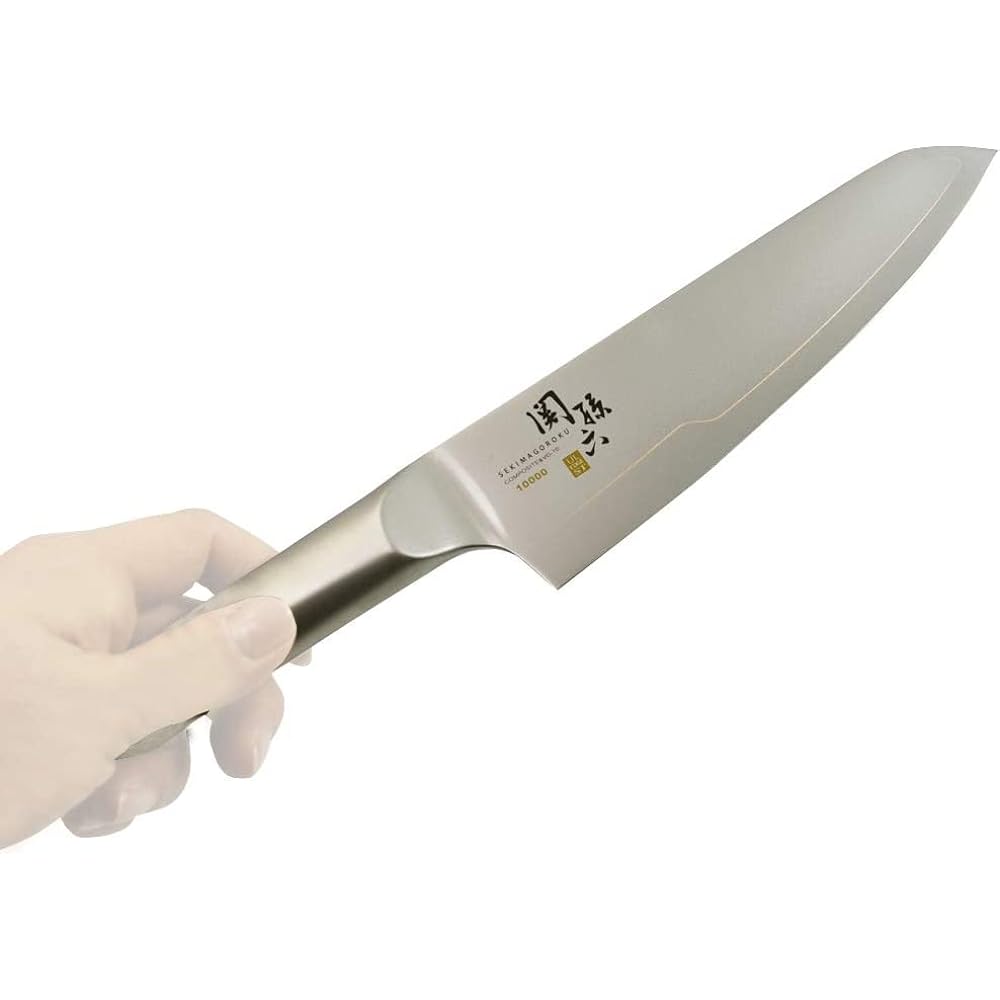 Kai KAI Santoku Knife Seki Magoroku 10000ST 165mm Antibacterial Cutting Board LL Plastic White 2-piece Set