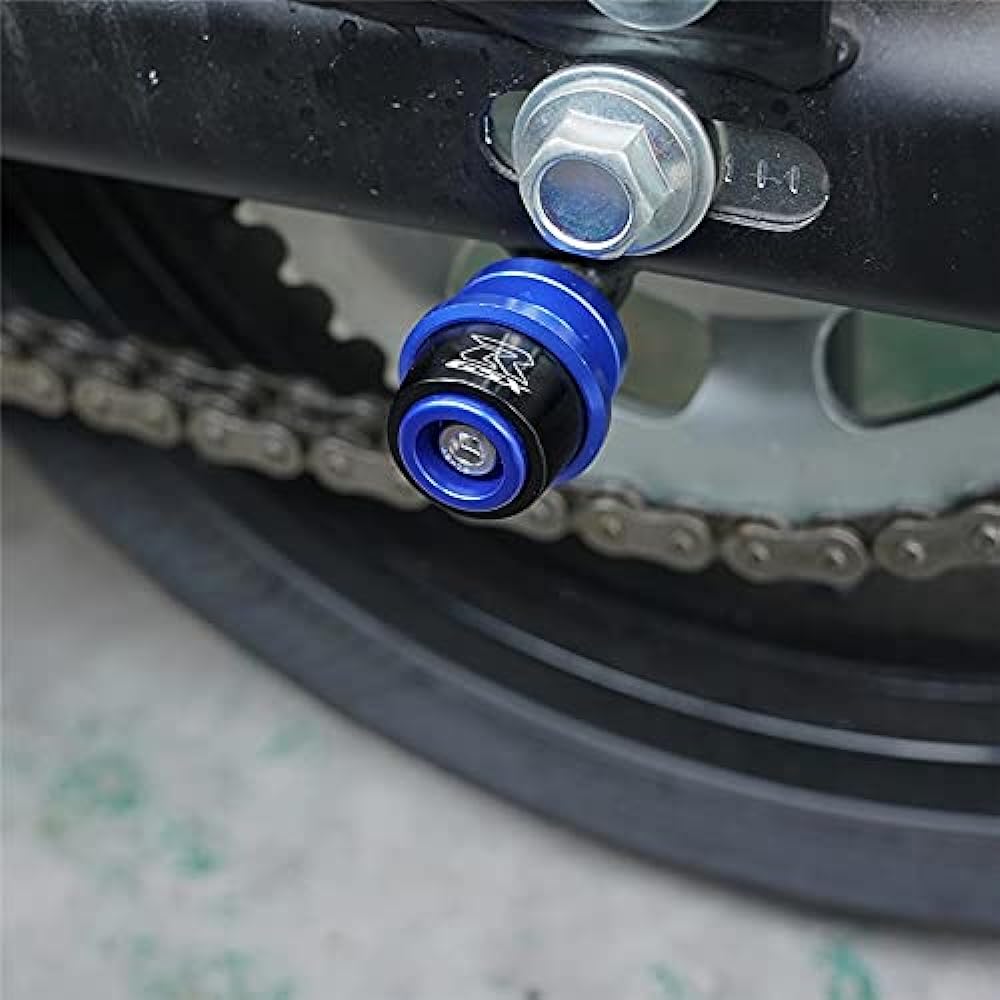 Motorcycle Swing Arm Spool Slider for Suzuki GSX-R600 750 1000 GSXR 600 750 1000 1998-2021 Motorcycle Accessories M8 Swing Arm Spool Slider Stand Screw (Color : A BLUE)