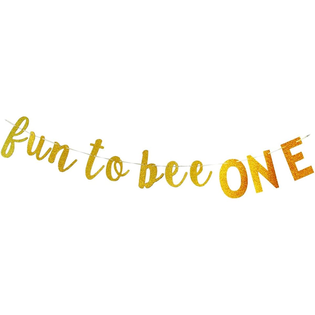 Fun To Bee One Banner Baby First Birthday Party Sign Bumblebee Party Decorations Happy 1st Birthday/Happy Bee Day Supplies
