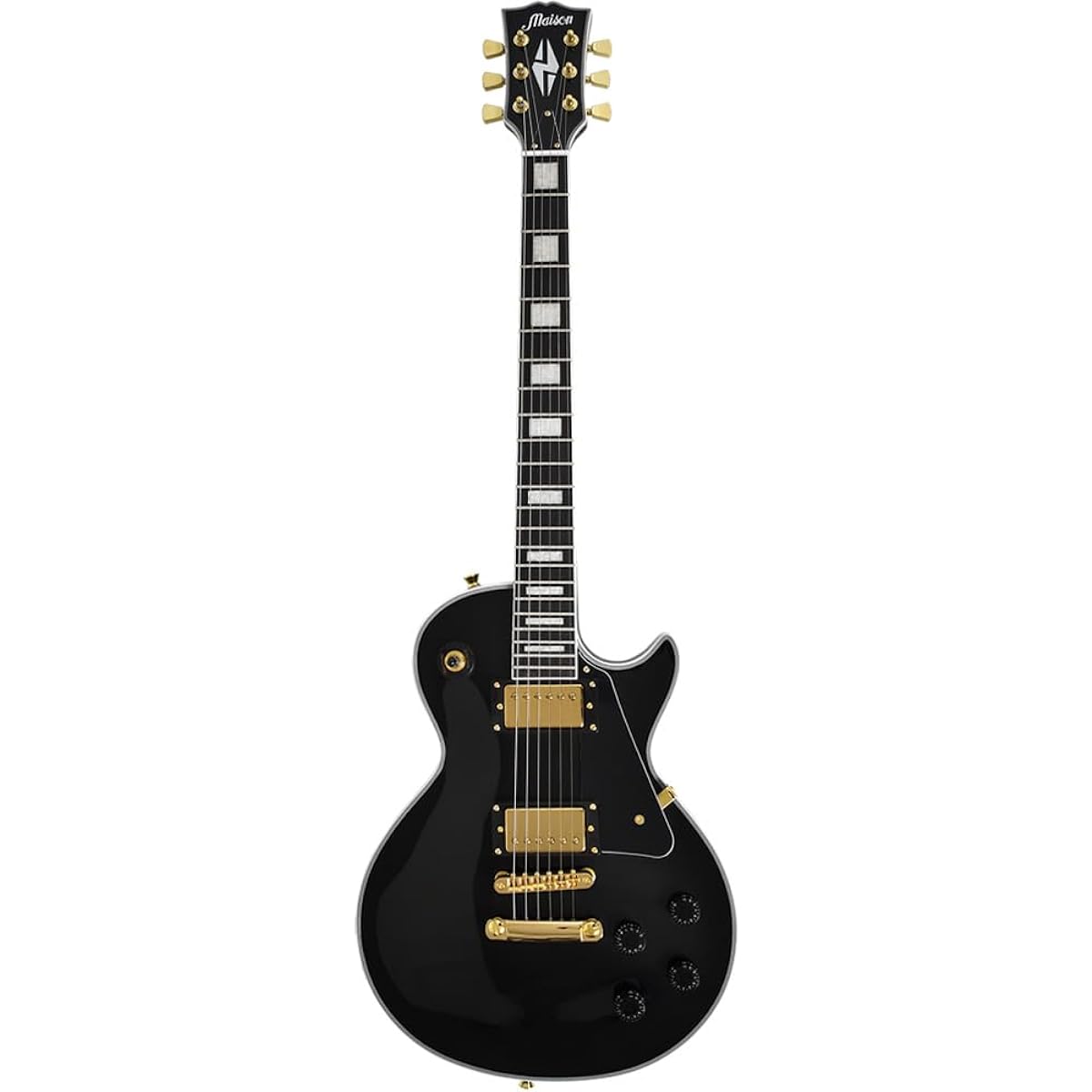 Maison Electric Guitar Les Paul Type LP-38C/BK Black (Soft case, shielded cable included)