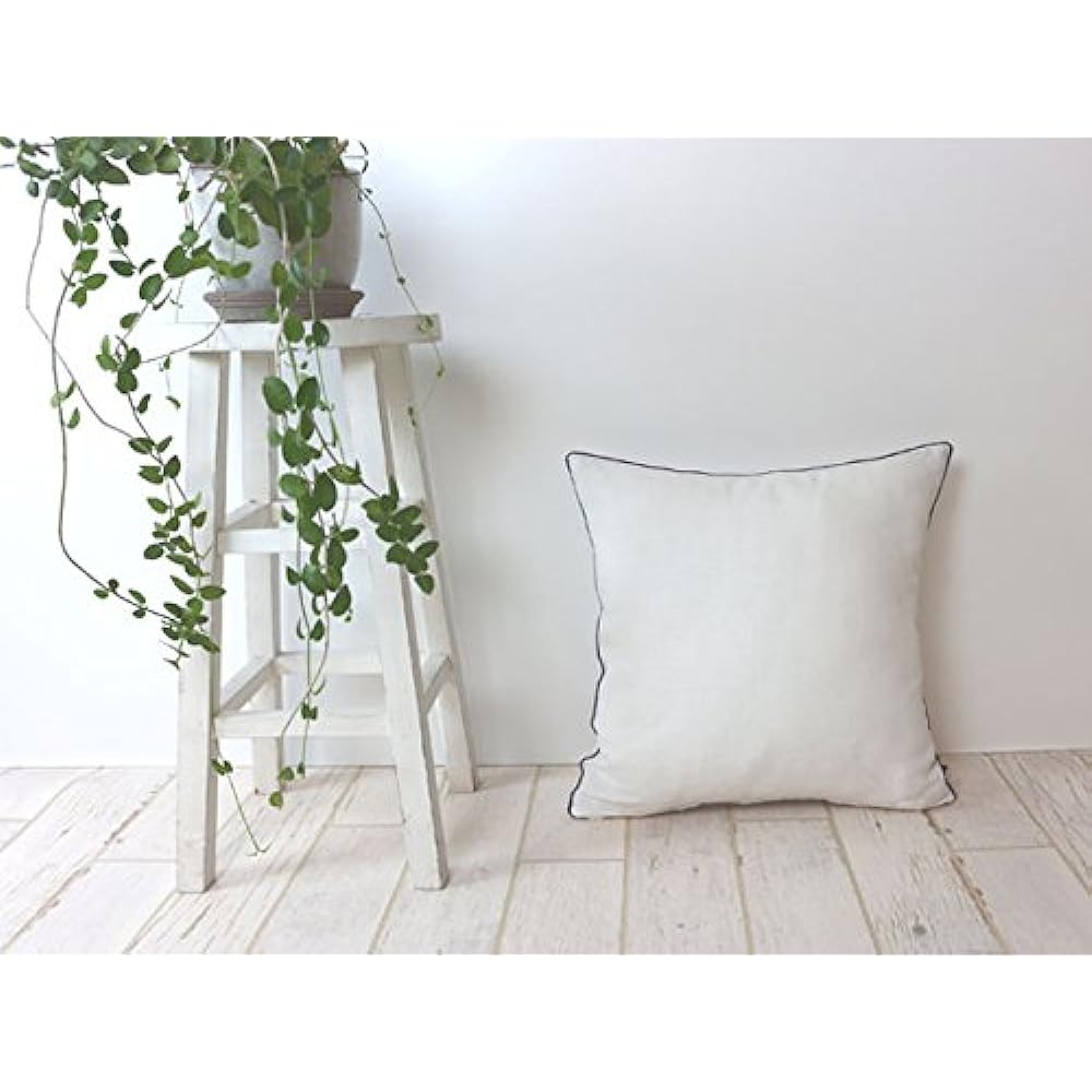 DDintex Cushion Cover 60 Linen White 70 x 70cm [Made with Japanese linen]