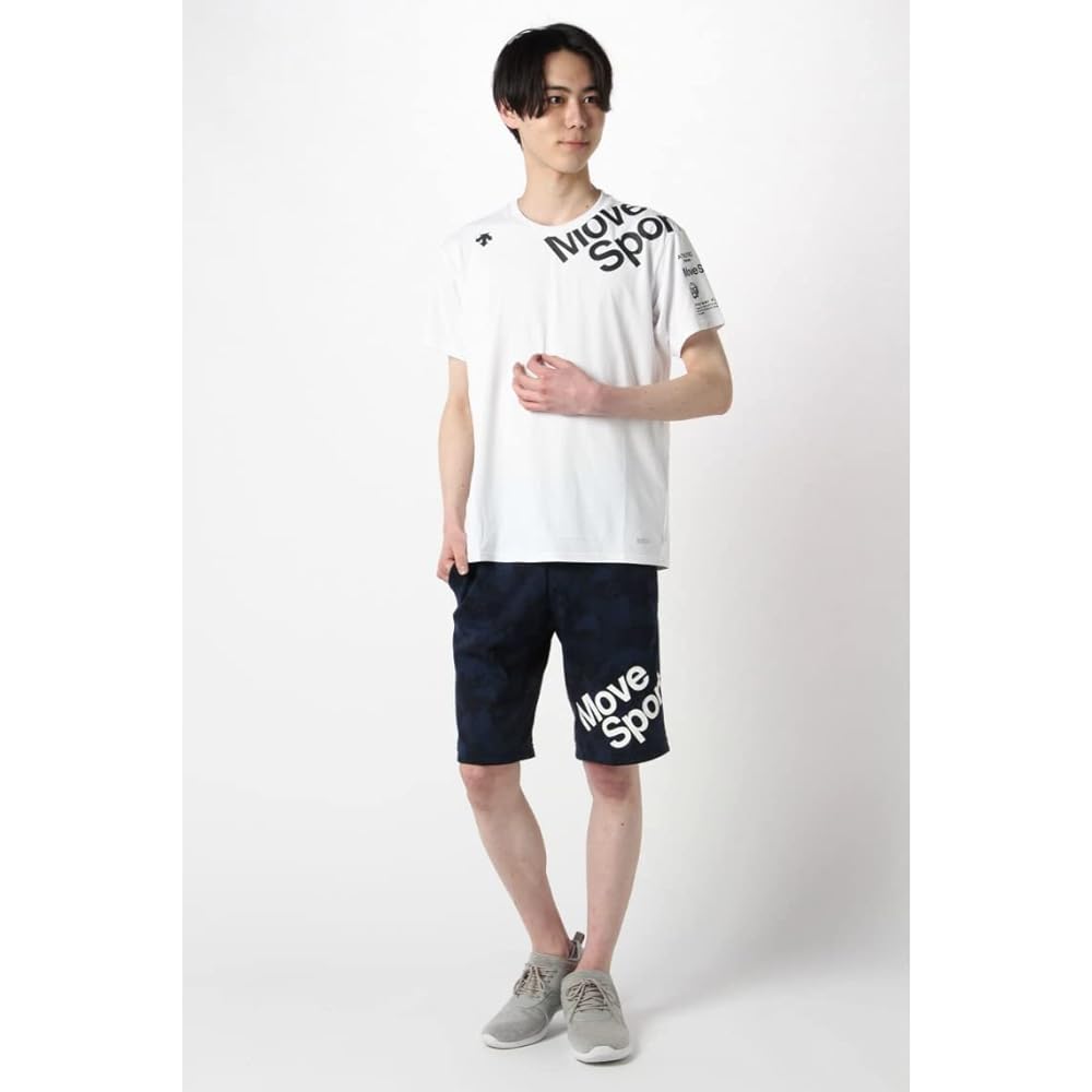 [DESCENTE] Short Sleeve Shirt T-Shirt Sweat Absorbent Quick Drying Stretch Coolist Training MOVESPORT Men's DMMTJA53