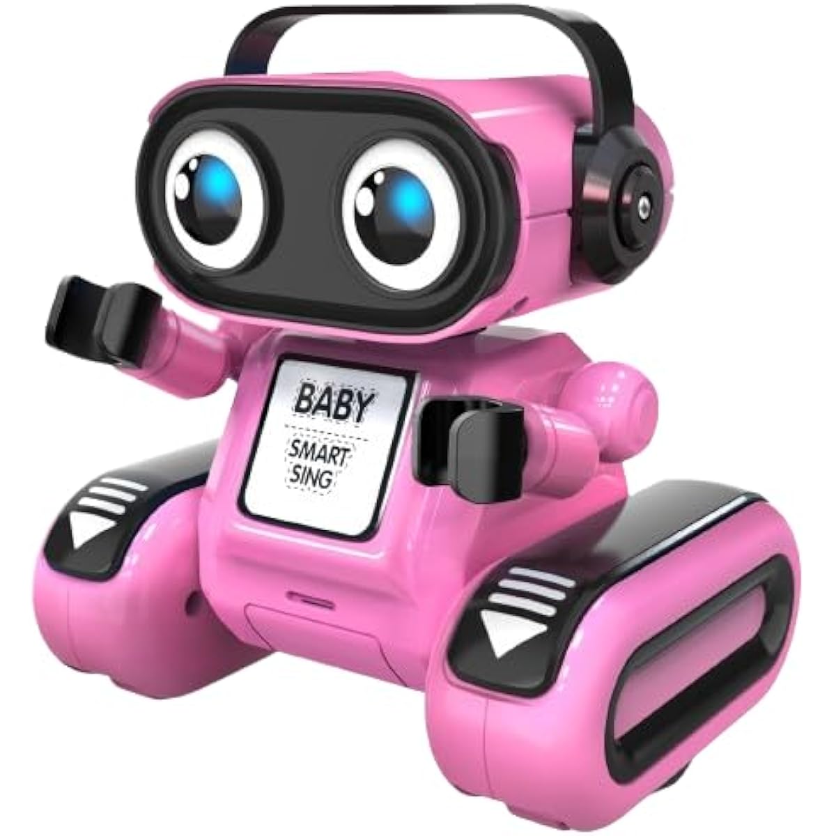 beefunni Smart Robot Toys for Girls 4-10 with LED Eyes Auto Demo Rechargeable Recording Music Best Christmas Birthday Gift for Girls Toys (Pink)