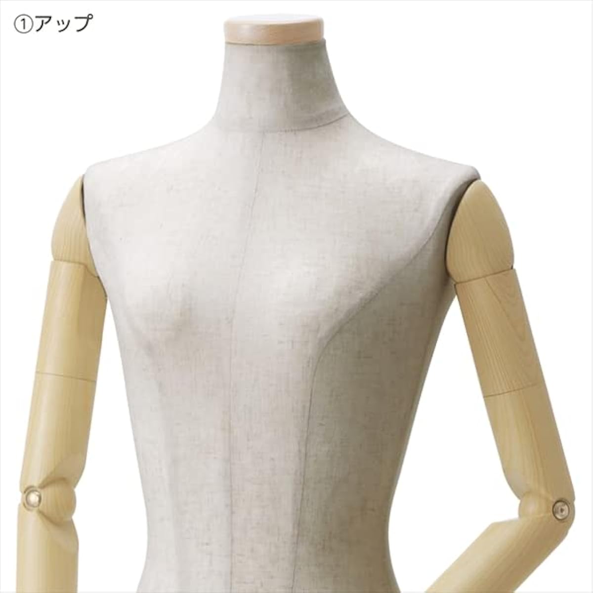 Women's interlining torso with arms, size 9, steel base, 1 unit [Torso, women's, female, upper body, with arms, mannequin, Store Express] 61-179-1-1_8008-3300