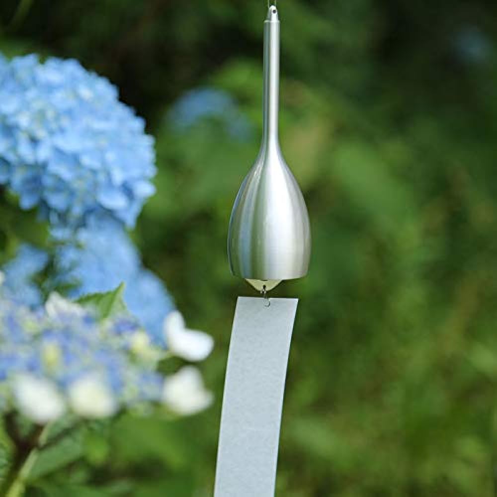 [Wrapping with Nousaku Japanese paper] Wind chime - Slim - Silver