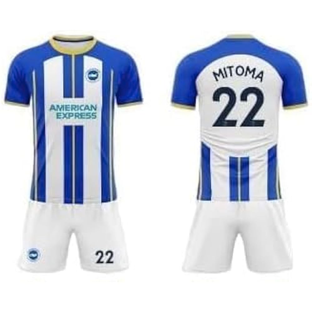 Mitoma Kaoru Brighton Soccer Uniform Japan National Team Home Uniform Number 22 Replica Soccer Uniform for Children Junior GV Original Set Product