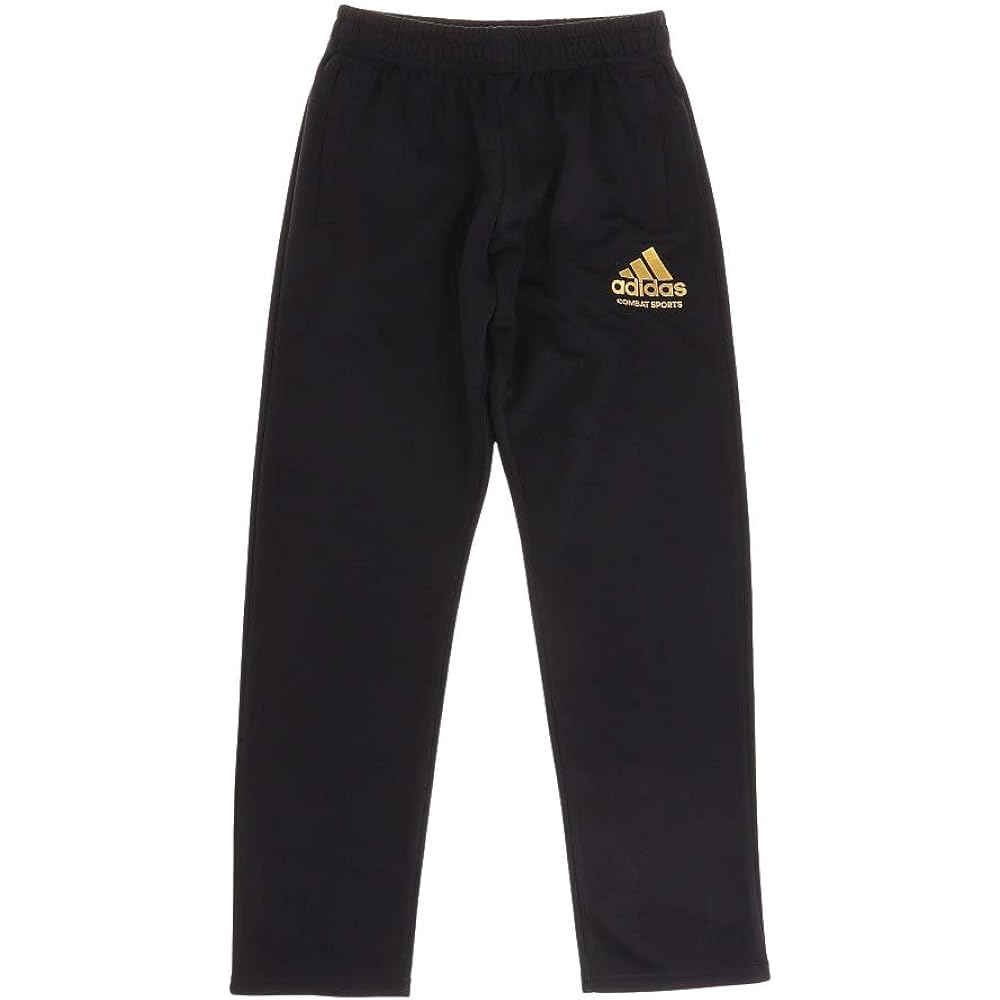 [Adidas Combat Sports] Genuine Adidas Jersey Tracksuit Setup Top and Bottom Set TR-73 Men's Unisex (Black/Gold,XL)