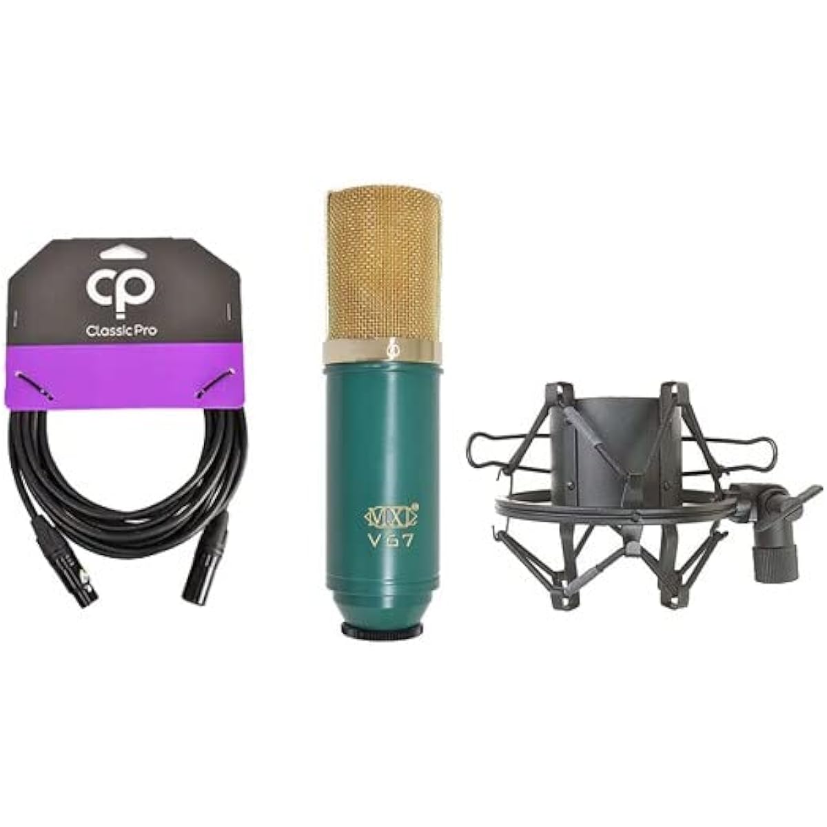 MXL MXL-V67G Shock Mount and Cable Set Large Diaphragm/Condenser Microphone