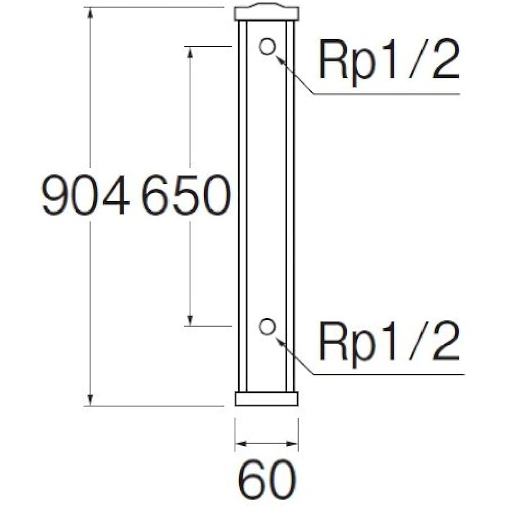 SANEI [Faucet pillar for outdoor faucet installation] Front wood grain faucet pillar Light brown T803-60X900-LBR