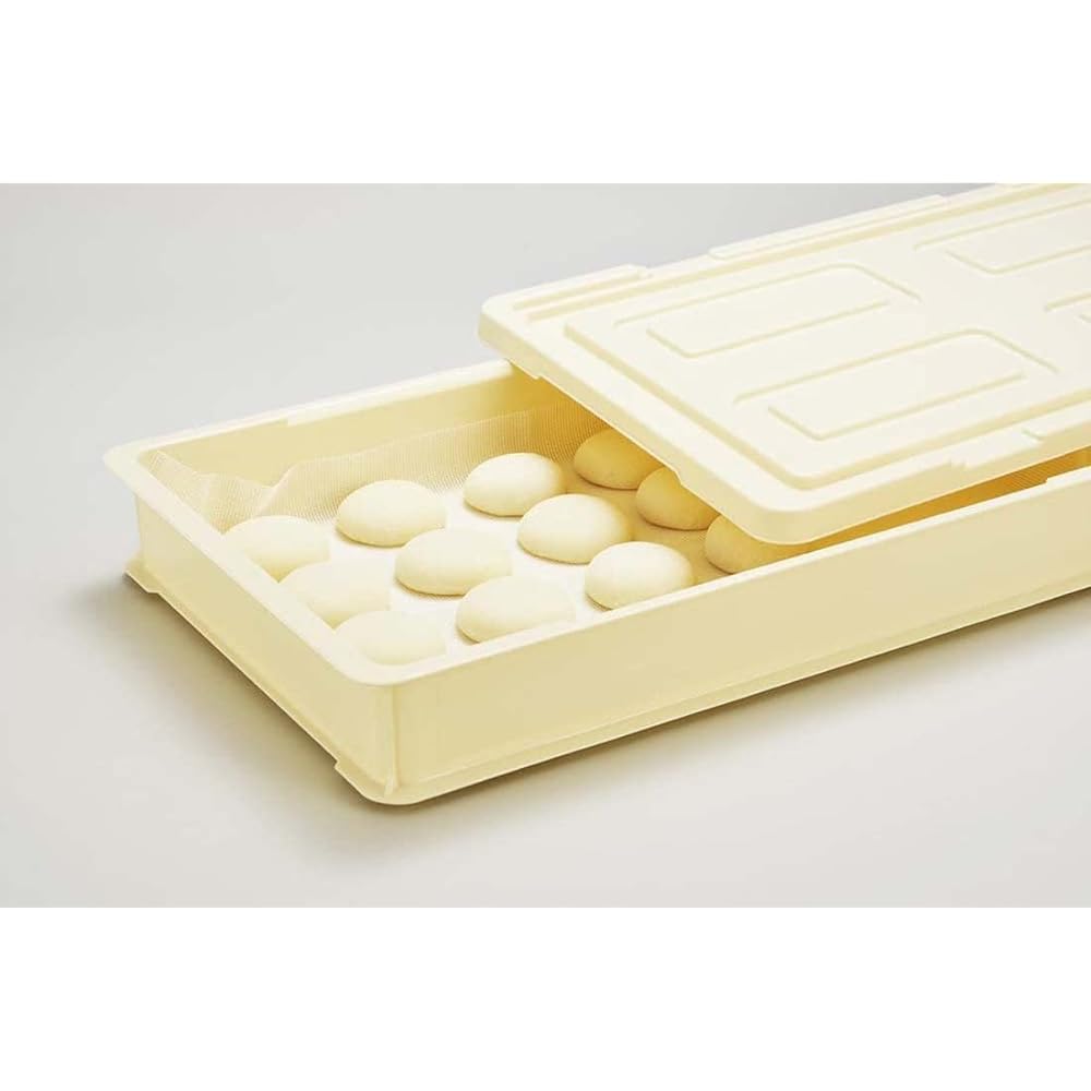 Okabe Shinkisei Dragonfly Storage Container, 10.6L, Small, Set of 10, Width 54 x Depth 33.5 x Height 7.5cm, Ivory Food Container for Mochi, Made in Japan
