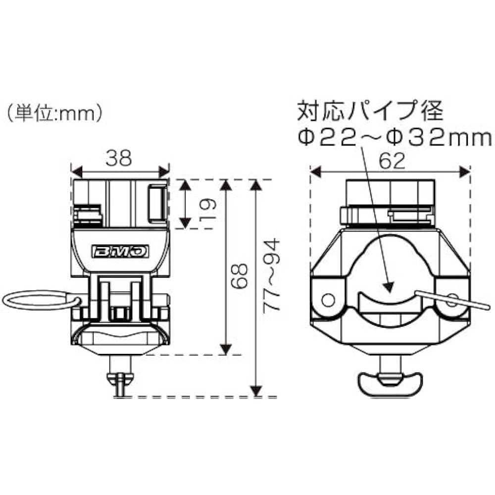 BMO JAPAN Stainless steel pipe base 20B0018