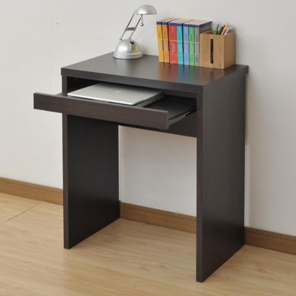 YAMAZEN Wooden Computer Desk (Width 60) Dark Brown SLS-7560D(DBR)