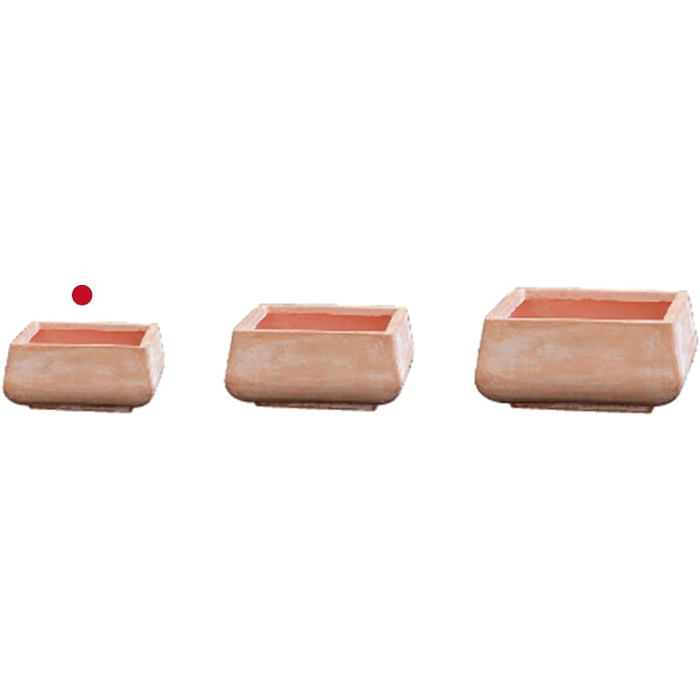 TERRA-MENT LowDropSquare14 Terracotta 910-140-201 Capacity: Approx. 8 liters