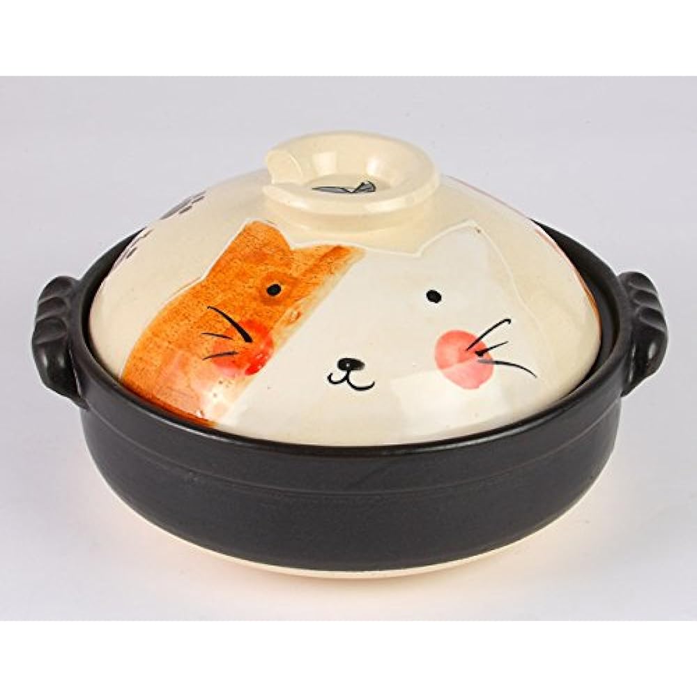 Maruyoshi Pottery Hand Painted Cat No. 8 Earthen Pot M0523