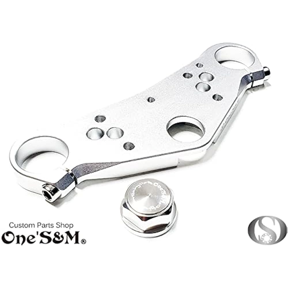 D6-47 Ape Ape50 Ape100 CNC Top Bridge SP with Stem Nut Black or Silver Color Selectable (Top Bridge/Stem Nut Color (Silver))