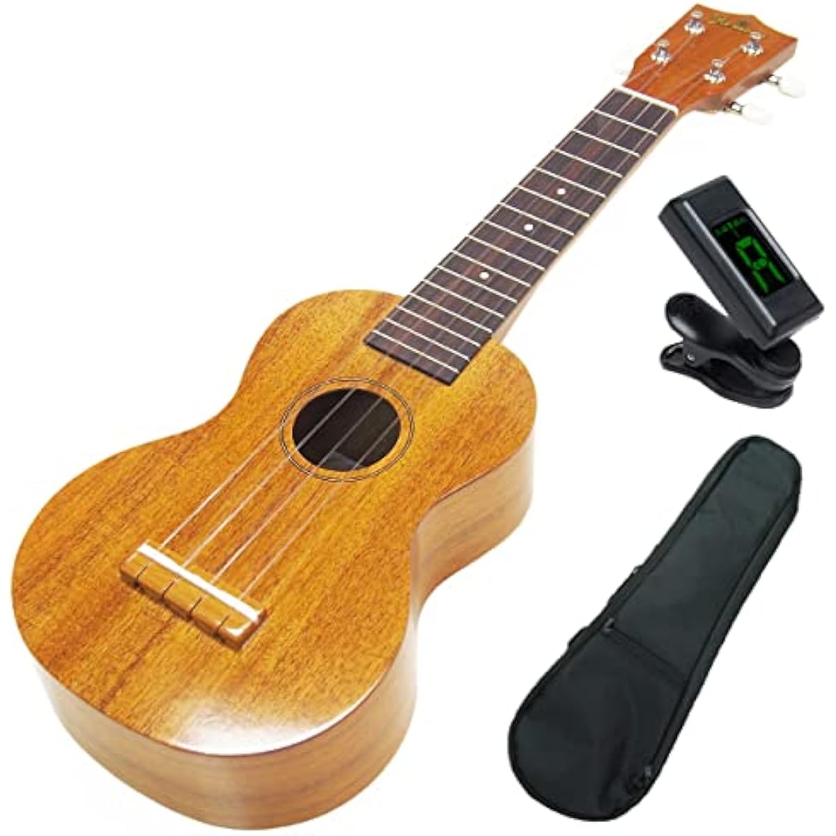 Famous Domestic Ukulele FS-5G Soprano Tuner with Soft Case Hawaiian Core (Reliable Made in Japan) (Gorgeous Tone) (U)