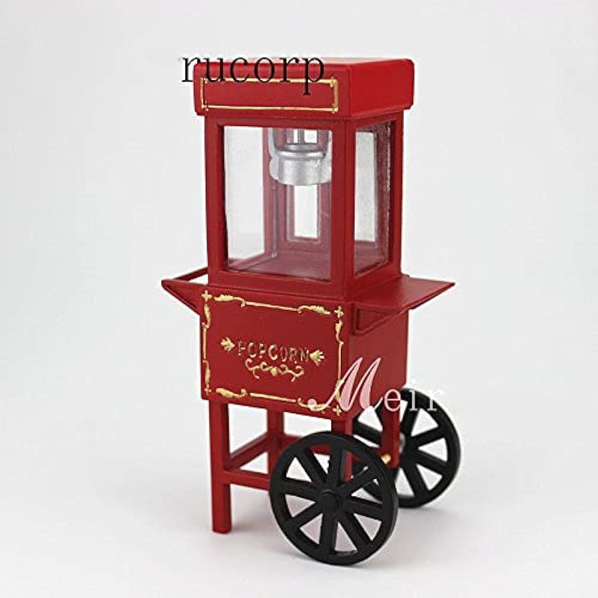 Fine 1:12 Scale Dollhouse Miniature Craft Gorgeous Red Popcorn Cart