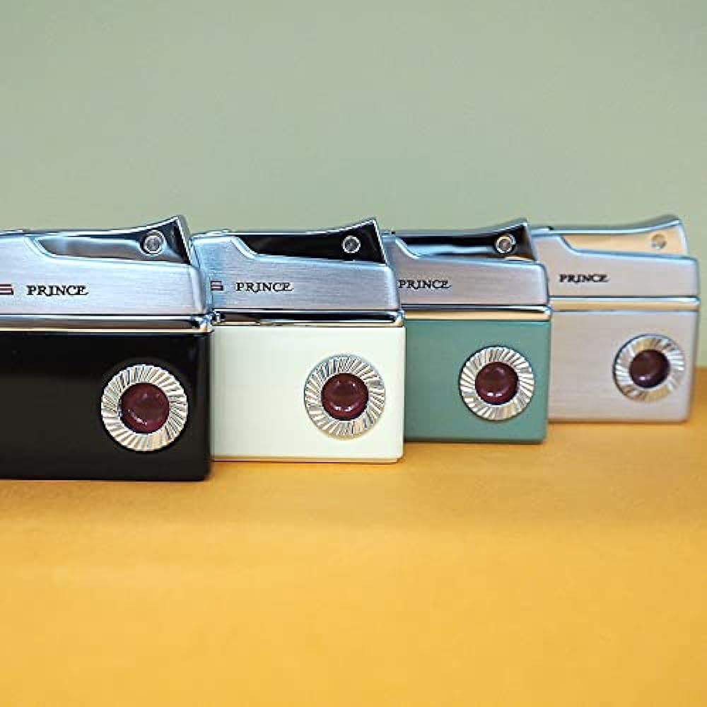 PRINCE Prince Gas Lighter Dolphin Lacquer Black