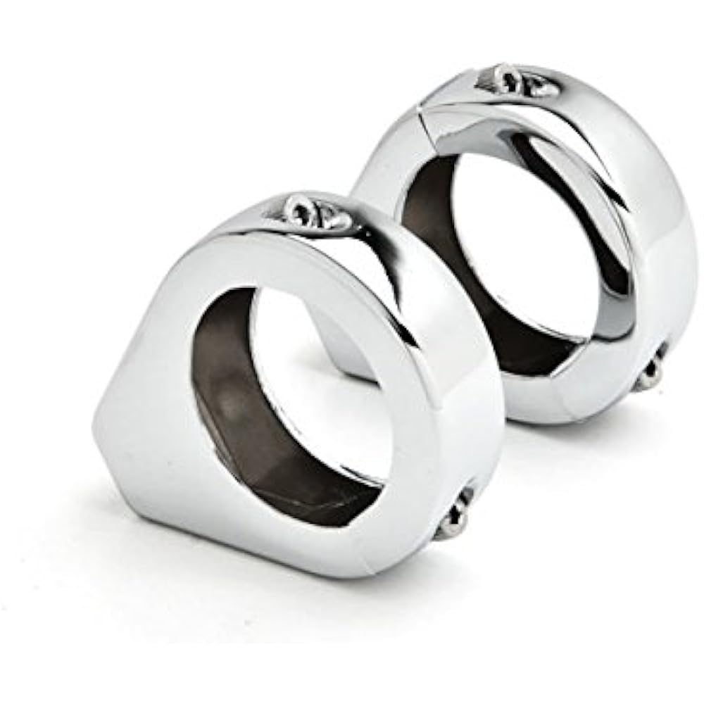 Krator Chrome Turn Signal Relocation Fork Clamp Kit 39mm for Harley-Davidson XL 883 Hugger Sportster