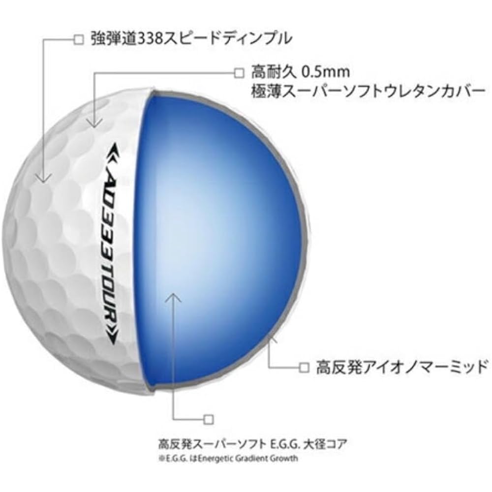 DUNLOP golf ball SRIXON AD333 2018 model 1 dozen (12 pieces) x 2 box set + Kunutonn original logo h towel included