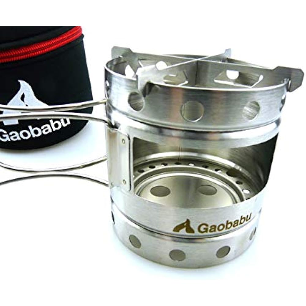 Gaobabu Calibo Windshield (Dedicated Cross Trivet + Storage Pouch Included) Portable Stove Stainless Steel