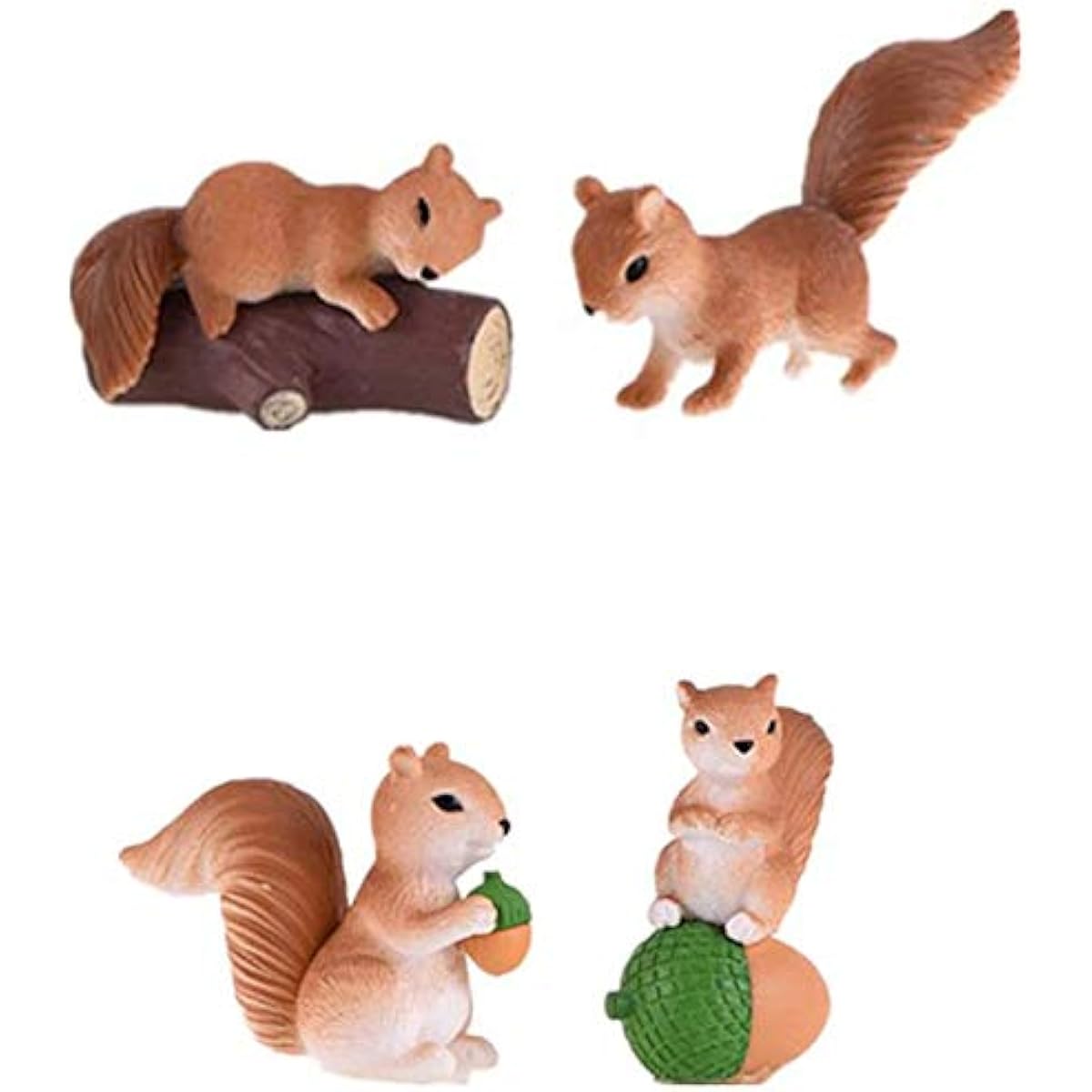 Chocozone Cute Miniature Garden Decoration Gifts for Kids and Girlfriend (Squirrel) Set of 4