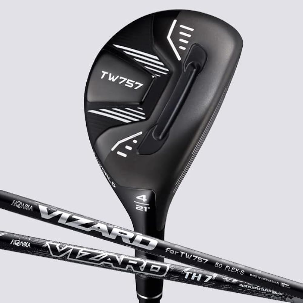 Honma Golf Utility T//WORLD TW757 UT VIZARD TH7 Loft Angle: 24° Count: UT#5 Black S
