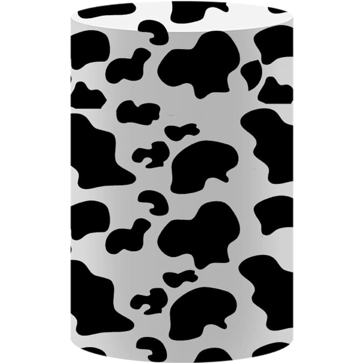 NIVIUS PHOTO Baby Birthday Party Cylinder Cover Cow Print Toys and Stories Baby Shower Pedestal Cover Decoration Circle Pedestal Cover Props