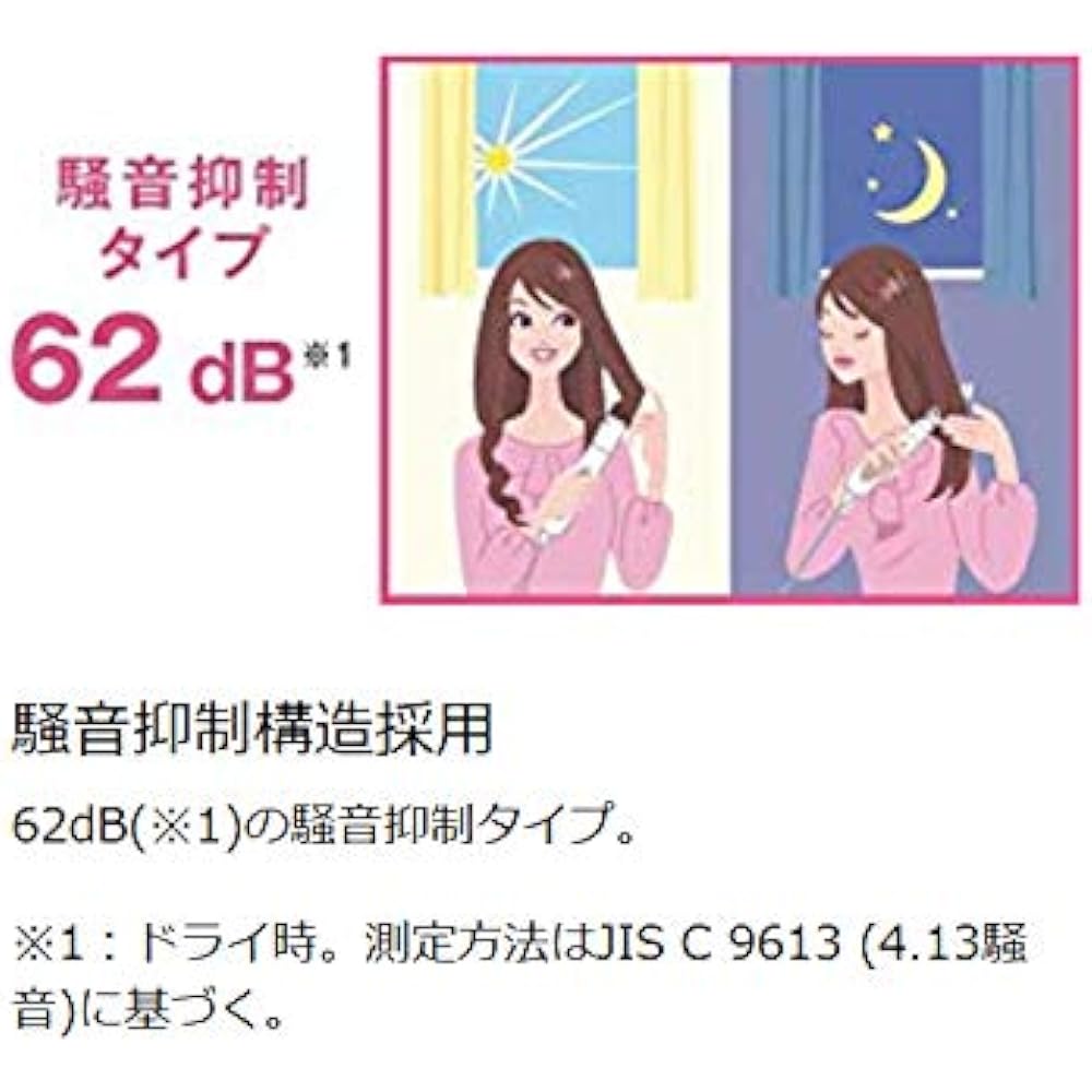 Panasonic Kuru Kuru Dryer Noise Suppression Hair Tip Pink EH-KA1E-P