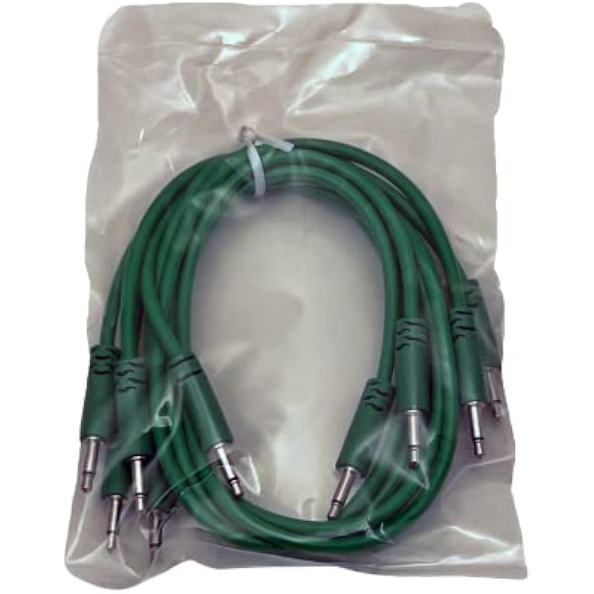 Luigis Modular Supply Spaghetti Eurorack Patch Cables - 5 Green Cables, 18 (45cm)