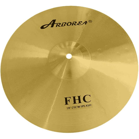 Arborea Cymbal Drum Cymbal Splash Crash Cymbal FHC Traditional Finish Pure Brass Drum Cymbal (10 Inch Splash)