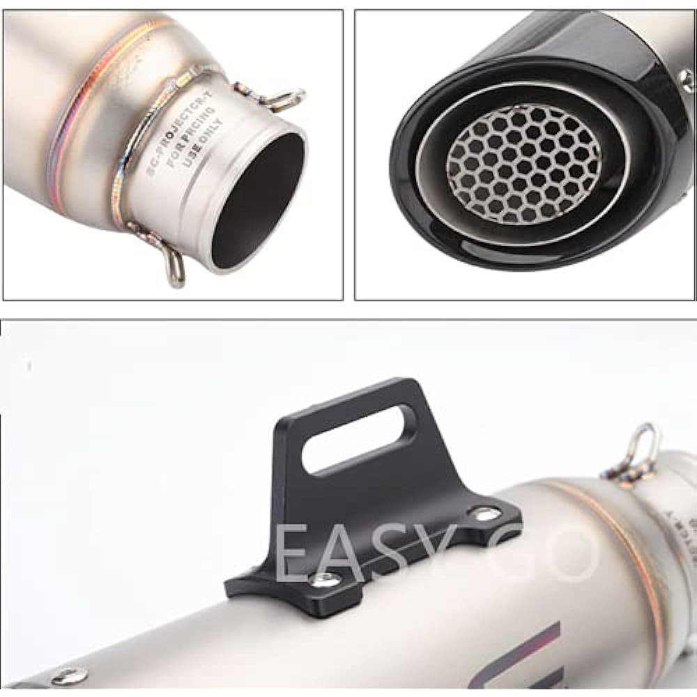 Bike Slip-on Muffler Bike Silencer General Purpose 50.8mm Length 315mm (F, 50.8mm)