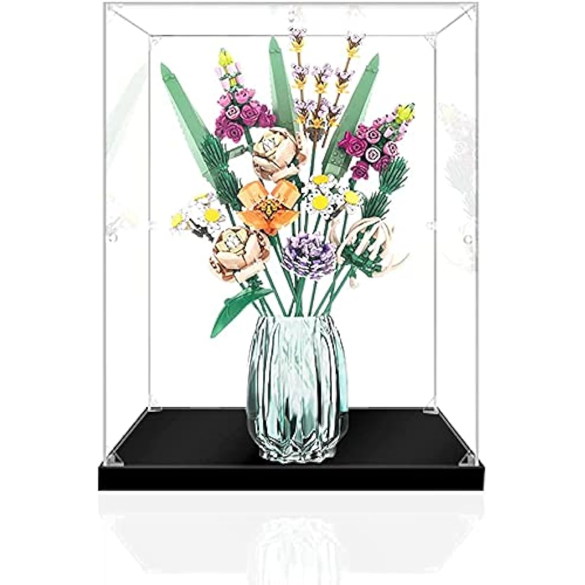 T-Club Acrylic Display Case for LEGO 10280, Dustproof Clear Display Box Showcase for LEGO 10280 Flower Bouquet (Model Not Included) (3mm)