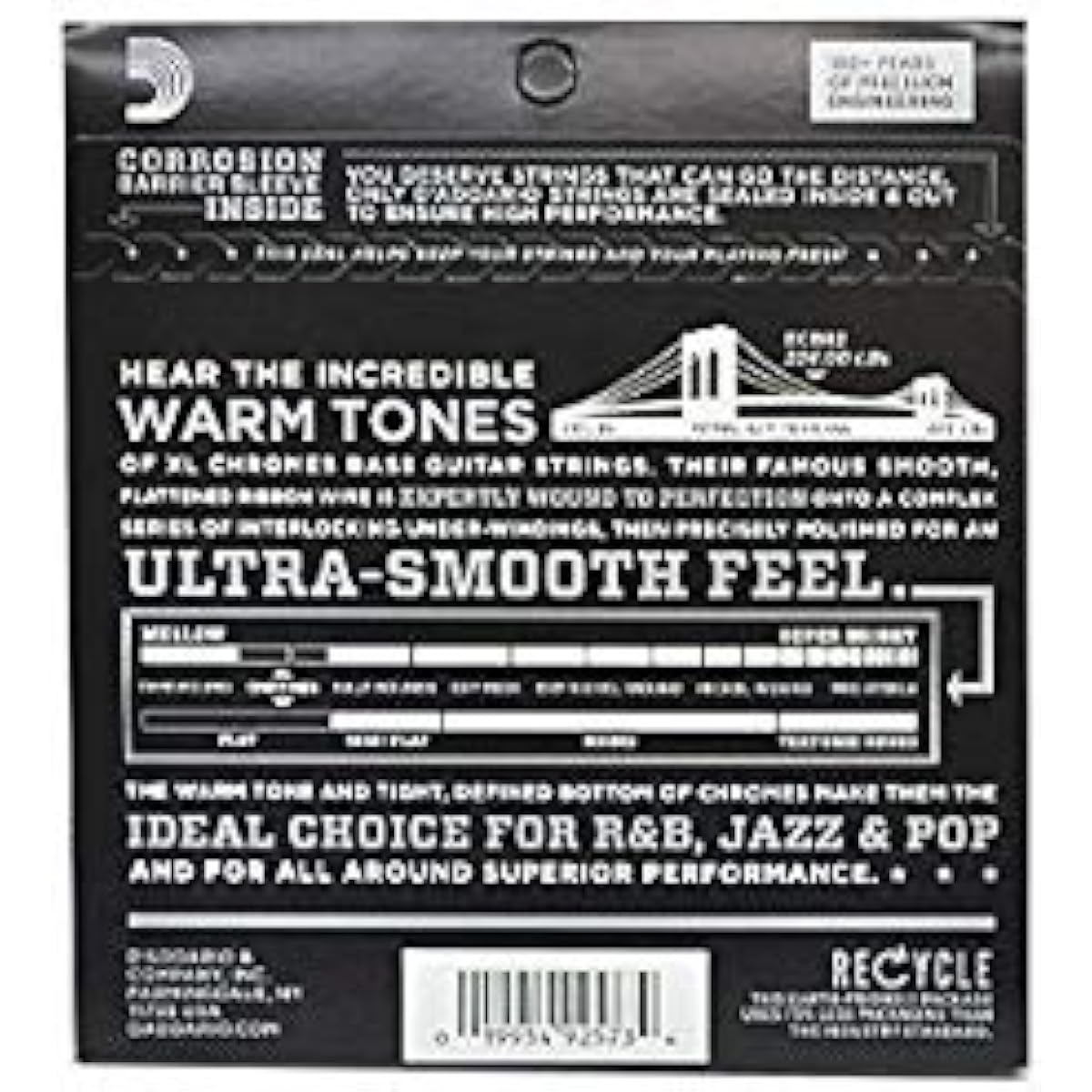 DADDARIO Bass Strings ECB82 Chromes Bass Medium 50-105