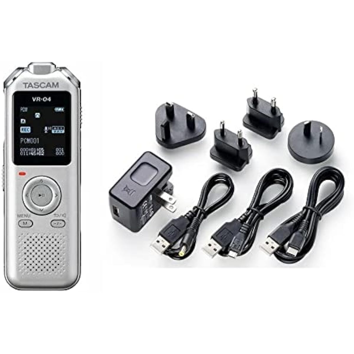 [Genuine adapter/PS-P520U included] TASCAM VR-04-S Voice recorder with wide FM tuner